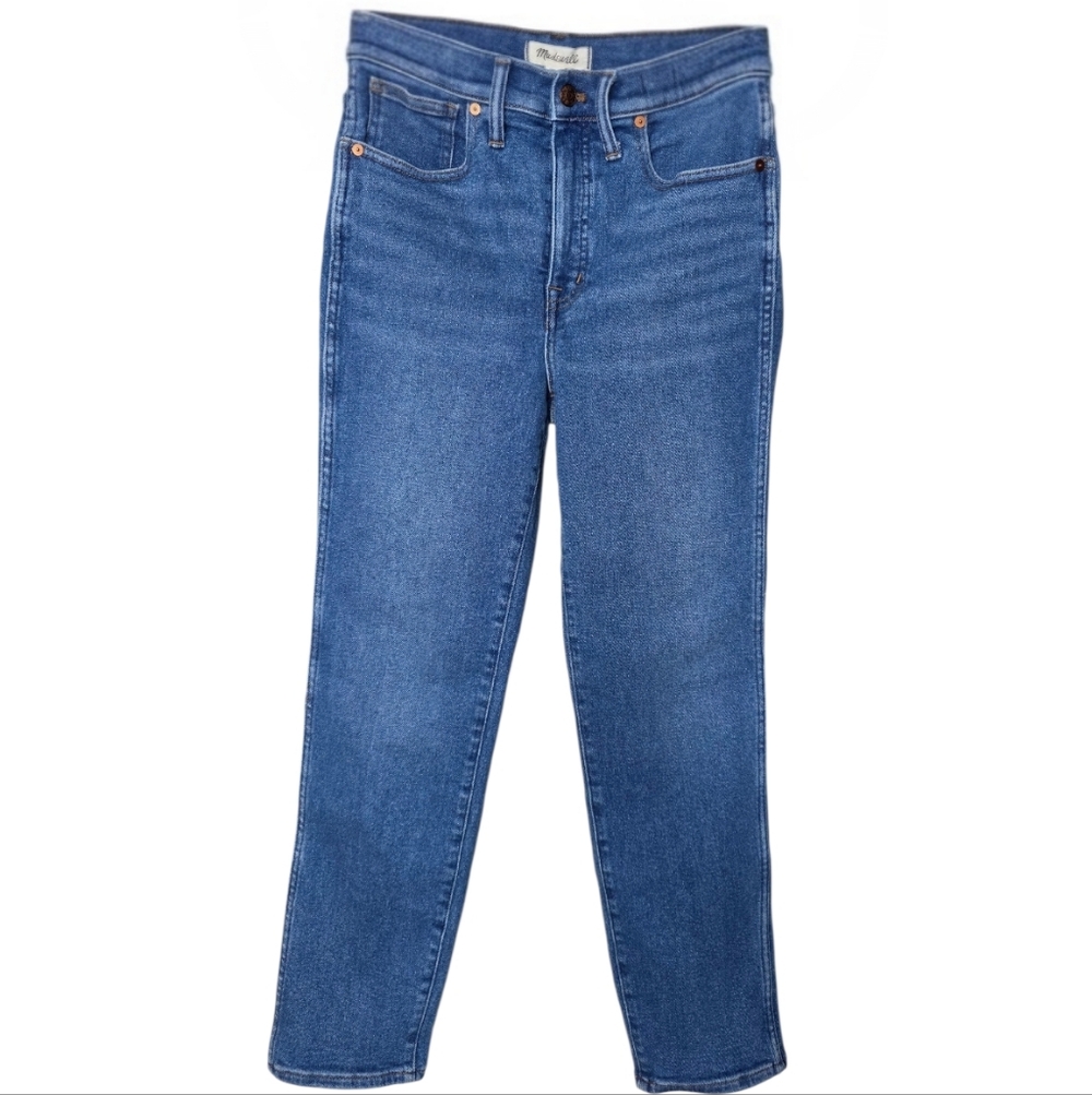 Madewell Stovepipe High-Rise Slim Straight Jeans Leaside Blue 27 Vintage Classic - Picture 5 of 15